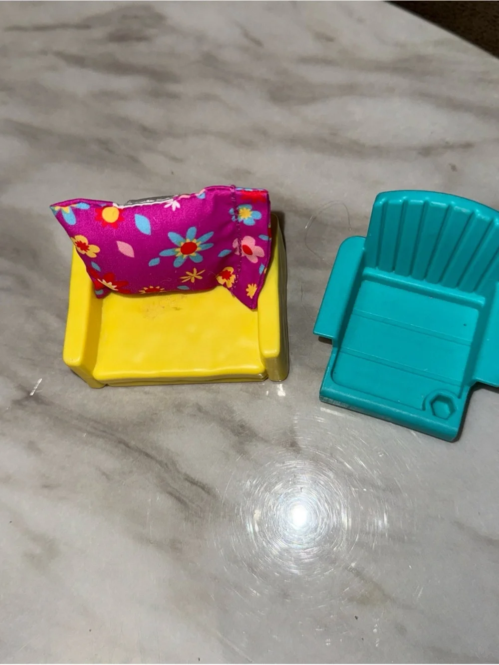 Fisher price furniture and pillow for dollhouse